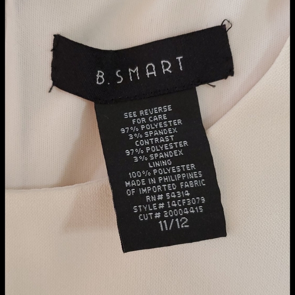 B.Smart Black and white peplum style dress sz.11/12 - Picture 5 of 9